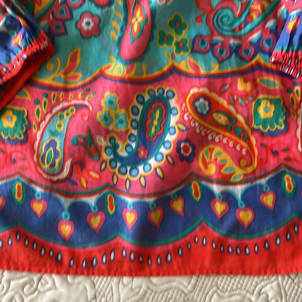 Talbots multicolor tie-front tunic - Picture 14 of 15